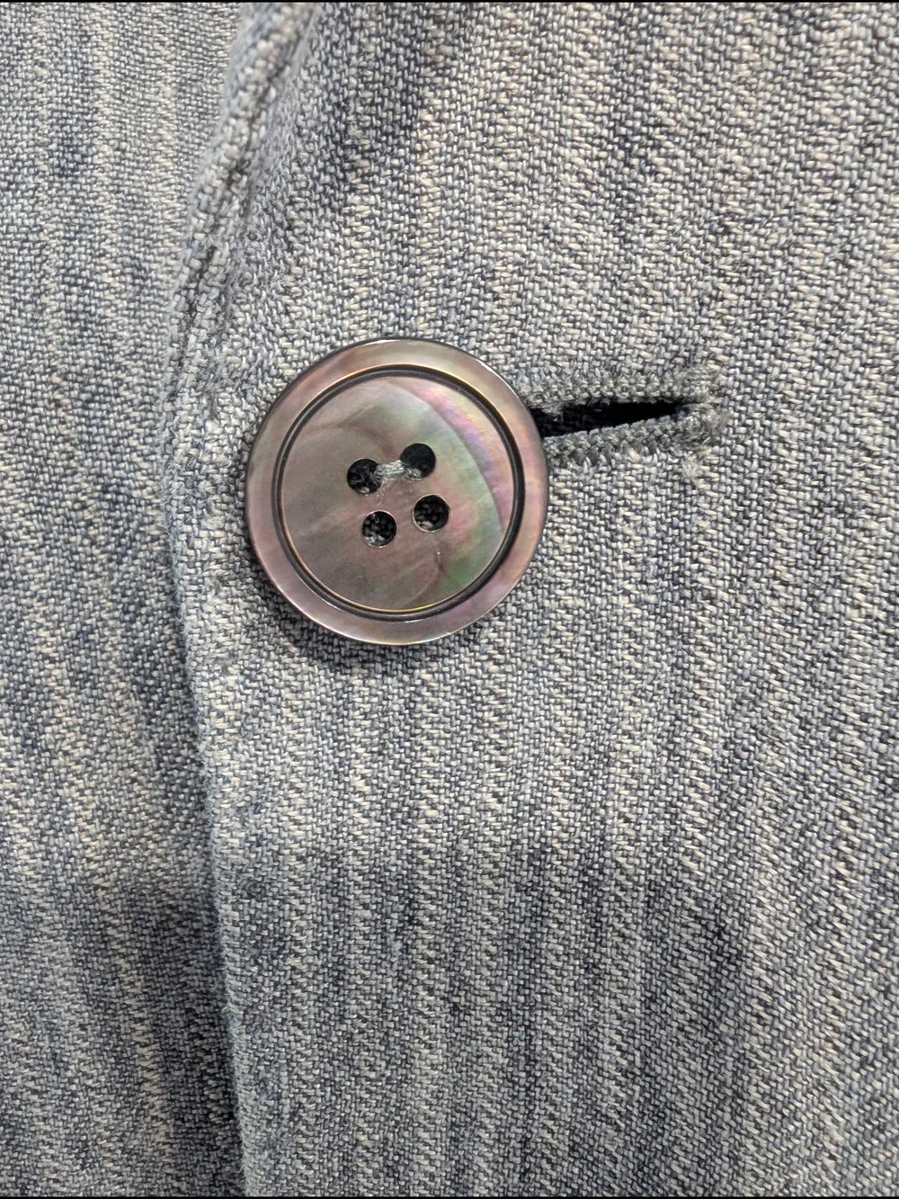 Oscar Jacobson Epic 100% Linen Blazer Gray Pinstripe Unstructured Sport Coat 44